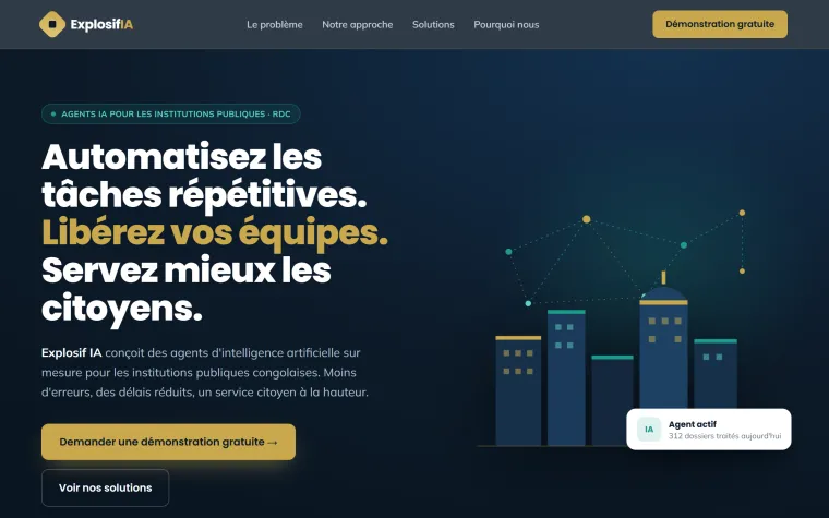 Le site Explosif IA réalisé par Explosif Média