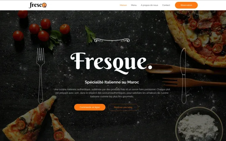 Le site du restaurant Fresco réalisé par Explosif Média